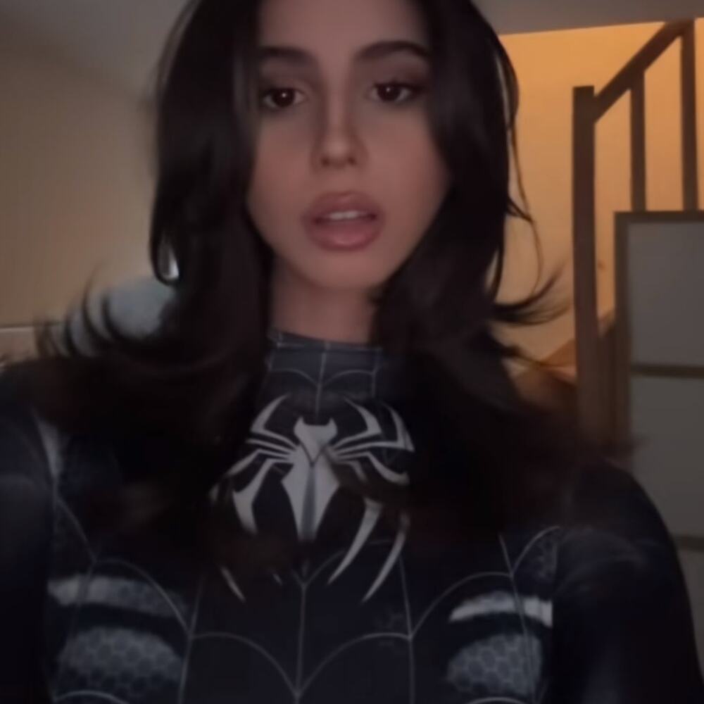 Cyber Goth Spider-Man Costume Spandex Catsuit Alternative Halloween Outfit L